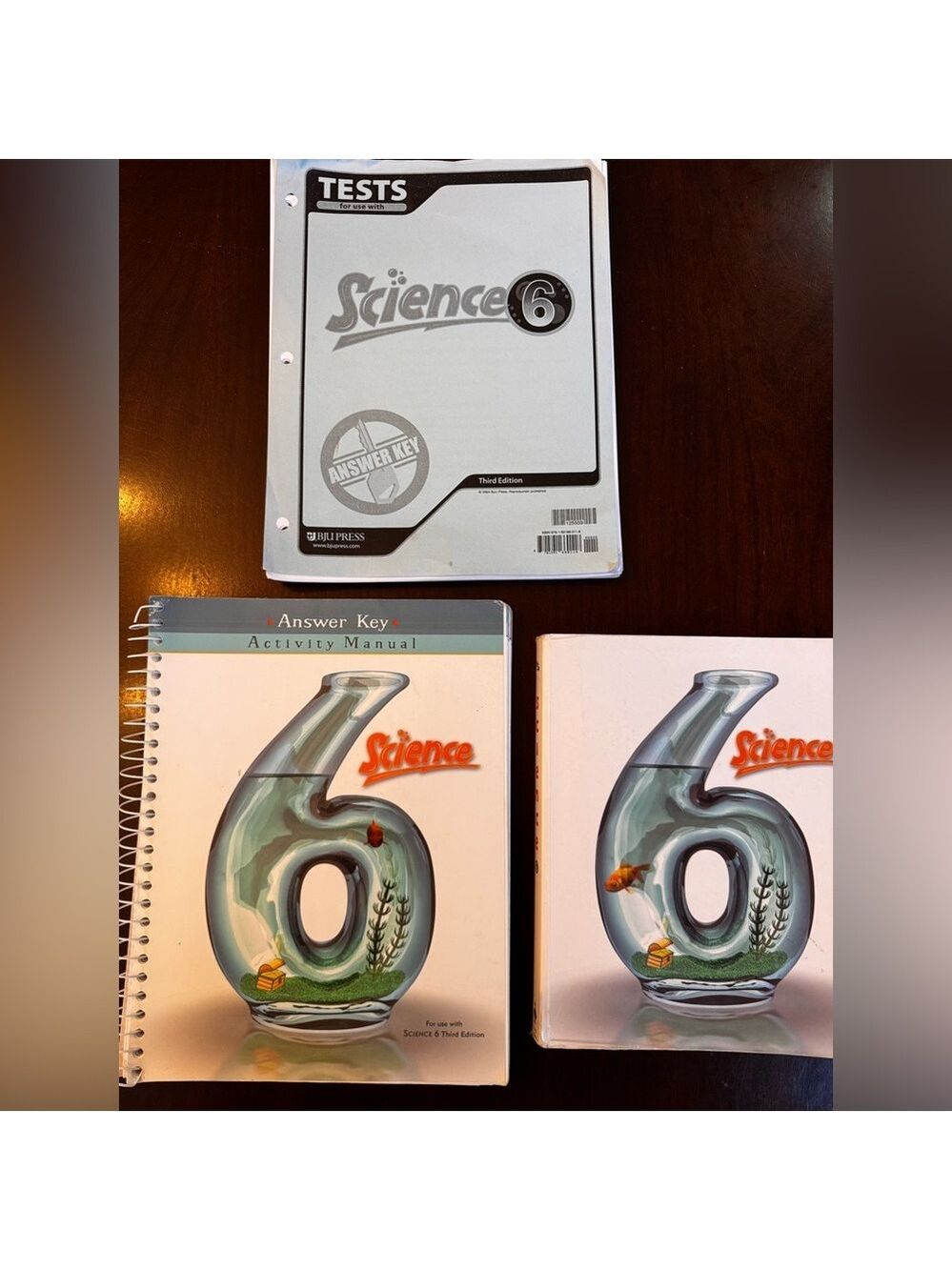 BJU Press Science 6 Textbook Teachers Manual and Answer Key Set. 3rd Edition
